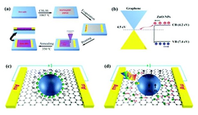 Graphs showing 3Dgraphene nanoparticles